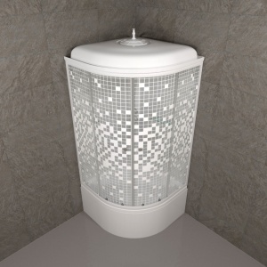 Душевая Кабина Тритон  Мозаика 90*90 Б ДН4 высокий  поддон  Душевая Кабина Тритон  Мозаика 90*90 Б ДН4 высокий  поддон