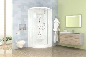Душевая кабина Domani-Spa Elegance V1.2 90х90 матовые стекла Душевая кабина Domani-Spa Elegance V1.2 90х90 матовые стекла