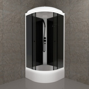 Душевая кабина Triton Грэй-Блэк В 90x90 средний поддон тонированное стекло  Душевая кабина Triton Грэй-Блэк В 90x90 средний поддон тонированное стекло