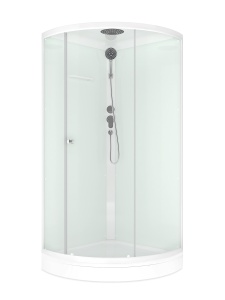 Душевая кабина Domani-Spa Simple 99 V1.2  низкий поддон  90х90 см задняя стекла светлая ,передняя матовая  Душевая кабина Domani-Spa Simple 99 V1.2  низкий поддон  90х90 см задняя стекла светлая ,передняя матовая