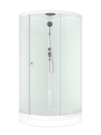 Душевая кабина Domani-Spa Simple 99 V1.2  низкий поддон  90х90 см задняя стекла светлая ,передняя матовая 