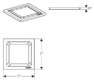 Решетка Geberit 8*8 квадрат без креплений
