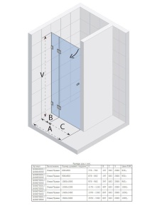 Душевая дверь в нишу Riho Scandic M104 140*200 L без поддона
