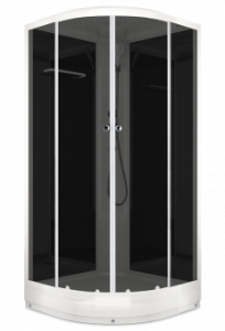Душевая кабина Domani Spa Delight 110 Slim без электрики, низкий поддон 1000x1000x2180 (черн. стенки, тонир. стекла) DS01DS110LBT00  Душевая кабина Domani Spa Delight 110 Slim без электрики, низкий поддон 1000x1000x2180 (черн. стенки, тонир. стекла) DS01DS110LBT00