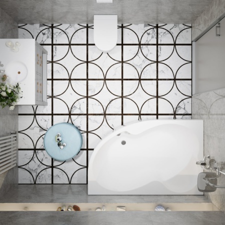 Акриловая ванна Тритон Мари 170х110х61, правая