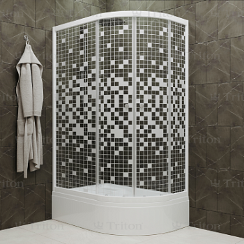 Душевое Ограждение Коралл 120*80 В Левое средний поддон стекло мозаика Душевое Ограждение Коралл 120*80 В Левое средний поддон стекло мозаика