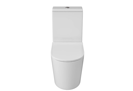 Унитаз напольный Grossman Classic GR-4487SQ (690х360х790) безободковый,белый,моноблок с тонкой крышкой,микролифт,смыв торнадо,безободковый