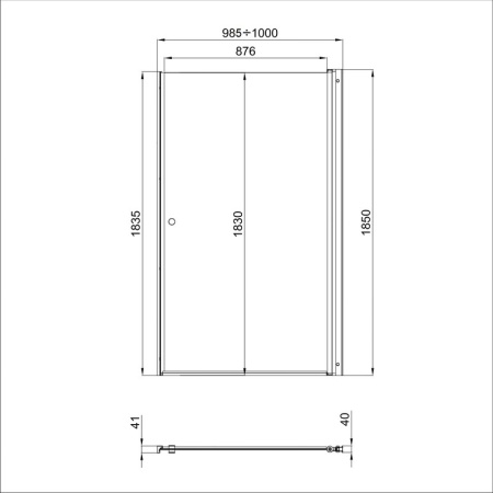 Душевая дверь в нишу Тритон "Уно" 90x185