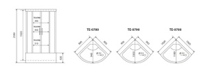 Душевая кабина Timo Eco TE-0780 80х80х218