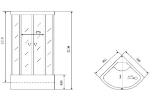 Душевая кабина Timo Standart Т-6690 Silver 90х90х220 Душевая кабина Timo Standart Т-6690 Silver 90х90х220