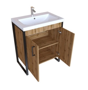 Тумба с раковиной 1Marka Grunge Loft 70Н 2д. дуб вотан