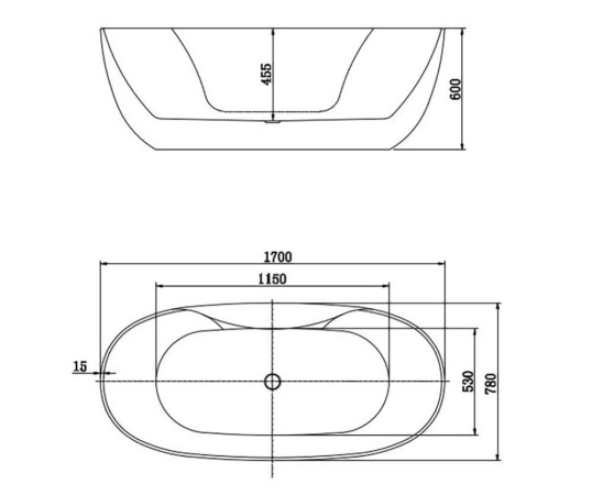 Акриловая ванна Aquatek Аполо 170х78 
