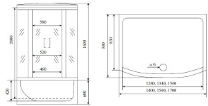 Душевая кабина Timo Standart Т-6650 Black 150х88х220 Душевая кабина Timo Standart Т-6650 Black 150х88х220