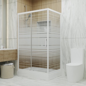 Душевое ограждение Triton Фьюжн полосы 100*80*202 А с поддоном Душевое ограждение Triton Фьюжн полосы 100*80*202 А с поддоном