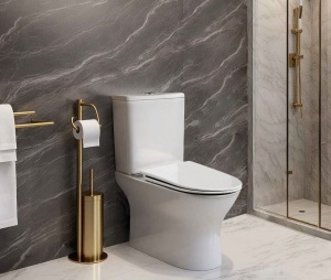 Унитаз-компакт Ceruttispa Bernina CT7193 34*65 безободковый с крышкой-сиденьем микролифт Slim