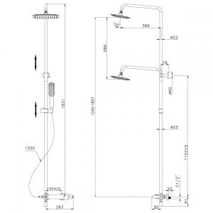 Смеситель Lemark Swan LM5462BG для ванны и душа