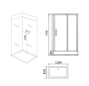 Душевая кабина Grossman GR267 120х80х215 R Душевая кабина Grossman GR267 120х80х215 R