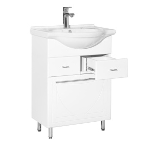 Тумба с раковиной Style Line Лана 60 с бельевой корзиной