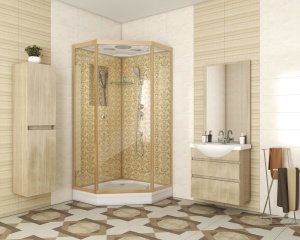 Душевая кабина Niagara Luxe NG-7702DG 100х100х210 L/R стенки золото Душевая кабина Niagara Luxe NG-7702DG 100х100х210 L/R стенки золото
