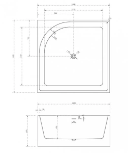 Акриловая ванна ABBER AB9337 140х140 Акриловая ванна ABBER AB9337 140х140