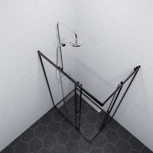 Душевой уголок "Вента-Блэк", с поддоном 1000x800x2020 Душевой уголок "Вента-Блэк", с поддоном 1000x800x2020