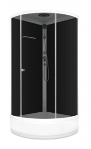 Душевая кабина Domani Spa Simple 99 mid V1.2 без электрики, с крышей, средний поддон 900x900x2180 (черн. стенки, тонир. стекла) DS01Sm99MBT00-V1.2  Душевая кабина Domani Spa Simple 99 mid V1.2 без электрики, с крышей, средний поддон 900x900x2180 (черн. стенки, тонир. стекла) DS01Sm99MBT00-V1.2