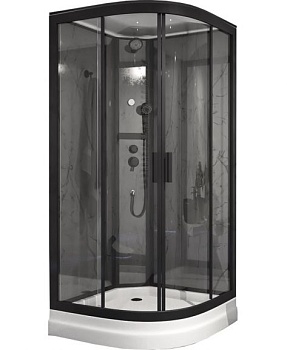 Душевая кабина Timo Premium Ilma 901 Black 100*100*203 без крыши Душевая кабина Timo Premium Ilma 901 Black 100*100*203 без крыши