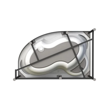 Акриловая ванна Vannesa Ирма 169х110 R комплект с экраном 