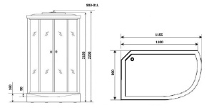 Душевая кабина Niagara Ultra NG-903-01L 120х80х220 Душевая кабина Niagara Ultra NG-903-01L 120х80х220