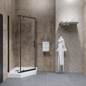 Душевой уголок "Дека-Блэк", без поддона 900x900x1900 Душевой уголок "Дека-Блэк", без поддона 900x900x1900