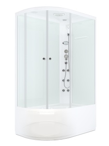 Душевая кабина Domani Spa Delight Slim high 128R с электрикой, высокий поддон 1200x800x2190 (бел. стенки, сатин. мат. стекла) DS01DS128RHWM10 Душевая кабина Domani Spa Delight Slim high 128R с электрикой, высокий поддон 1200x800x2190 (бел. стенки, сатин. мат. стекла) DS01DS128RHWM10