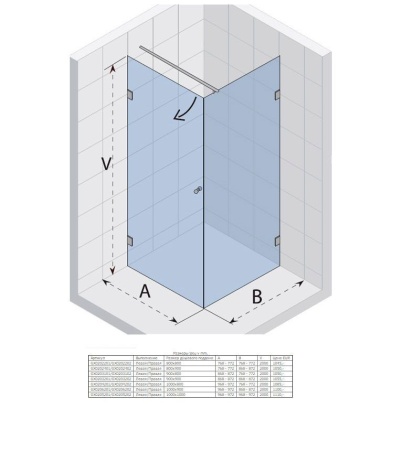 Душевой уголок Riho Scandic M201 100*80*200 L без поддона