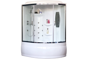 Душевая кабина RB 150ALP-T-CH (прозрачное) левая 150x100x225 хром профиль Душевая кабина RB 150ALP-T-CH (прозрачное) левая 150x100x225 хром профиль