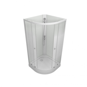 Душевая кабина полукруг Тритон  Лайт А 90х90х191,5 (без крыши) стекло градиент, низкий поддон, душ. набор ТРИТОН  Душевая кабина полукруг Тритон  Лайт А 90х90х191,5 (без крыши) стекло градиент, низкий поддон, душ. набор ТРИТОН