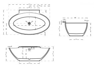Акриловая ванна ABBER AB9237 172х103 Акриловая ванна ABBER AB9237 172х103