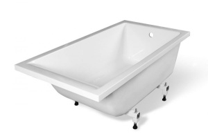 Ванна из искусственного камня Эстет Дельта 150А 150х70 с возможностью изменения размера (комплект) с подставкой и сливом