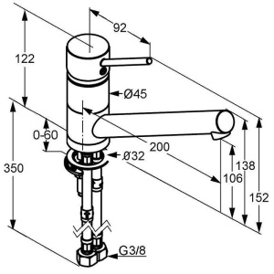 Смеситель Kludi Scope 339330575 для кухни