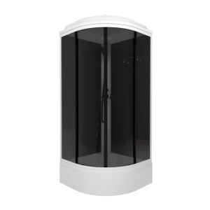 Душевая Кабина Грэй-Блэк 90*90 В средний поддон  Душевая Кабина Грэй-Блэк 90*90 В средний поддон