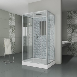 Душевая кабина Niagara Luxe NG-7772QW 120х90х210 стенки серебро Душевая кабина Niagara Luxe NG-7772QW 120х90х210 стенки серебро