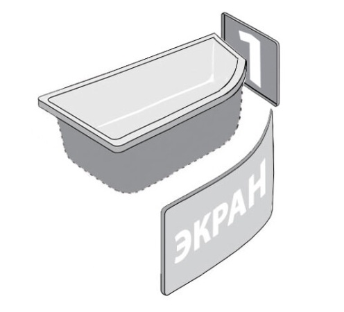 Акриловая ванна Тритон Бэлла 140х75х72 см, левая 