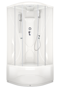 Душевая кабина Domani-Spa Elegance high V1.2 (90х90 см)  матовое Задняя стенка акриловая  Душевая кабина Domani-Spa Elegance high V1.2 (90х90 см)  матовое Задняя стенка акриловая