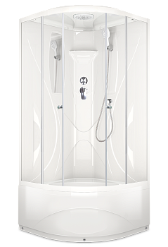 Душевая кабина Domani-Spa Elegance high V1.2 (90х90 см)  матовое Задняя стенка акриловая  Душевая кабина Domani-Spa Elegance high V1.2 (90х90 см)  матовое Задняя стенка акриловая