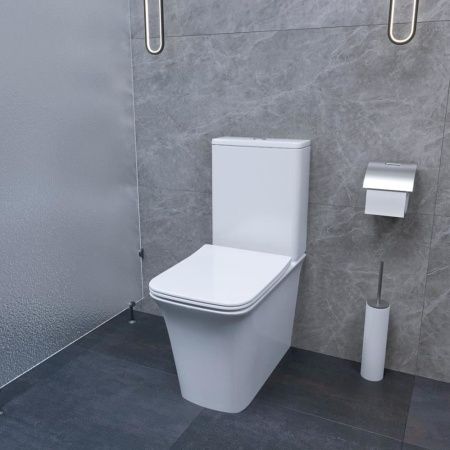 Унитаз-компакт Ceruttispa Arno CT7838 34,5*62 безободковый с крышкой-сиденьем микролифт Slim