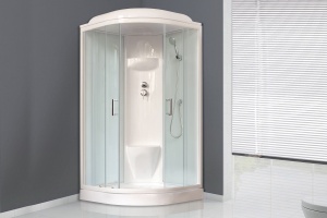 Душевая кабина RB 90HK6-WT (белое/прозрачное) 90x90x217  задняя стенка акриловая  Душевая кабина RB 90HK6-WT (белое/прозрачное) 90x90x217  задняя стенка акриловая