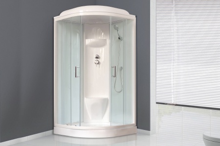 Душевая кабина RB 90HK6-WT (белое/прозрачное) 90x90x217  задняя стенка акриловая 