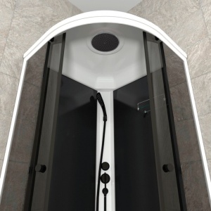 Душевая кабина Triton Грэй-Блэк В 90x90 средний поддон тонированное стекло  Душевая кабина Triton Грэй-Блэк В 90x90 средний поддон тонированное стекло