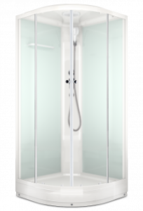 Душевая кабина Domani Spa Delight 110 Slim без электрики, низкий поддон 1000x1000x2180 (бел. стенки, сатин мат. стекла) DS01DS110LWM00  Душевая кабина Domani Spa Delight 110 Slim без электрики, низкий поддон 1000x1000x2180 (бел. стенки, сатин мат. стекла) DS01DS110LWM00