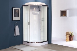 Душевая кабина RB 90HK1-M-CH (матовое) 90x90x217 профиль хром  Душевая кабина RB 90HK1-M-CH (матовое) 90x90x217 профиль хром