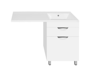 Тумба с раковиной Style Line Жасмин 120 R с бельевой корзиной под стиральную машину