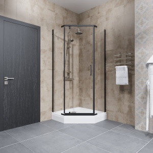 Душевое ограждение Triton Дека-Блэк 90*90*207 L/R с поддоном Душевое ограждение Triton Дека-Блэк 90*90*207 L/R с поддоном